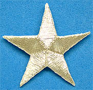 Bügelmotiv 4cm Stern Silber